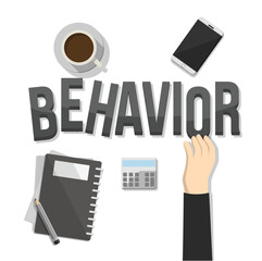 business behavior on white background