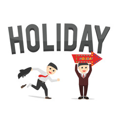 male business letter holiday design character