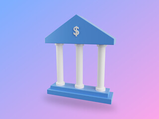 Bank 3D Illustration
