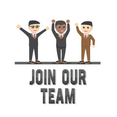 business join our team design character on white background