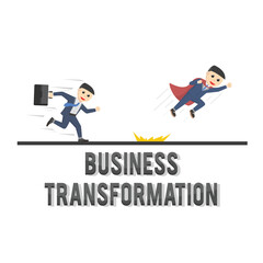 business transformation design character on white background