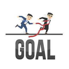 business goal design character on white background