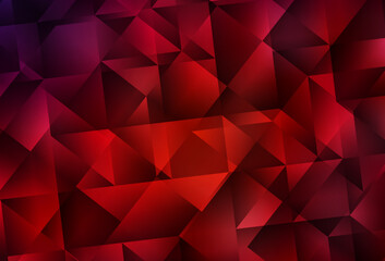 Fototapeta premium Dark Red vector low poly background.
