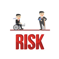 business risk design character on white background