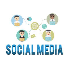 business social media design on white background