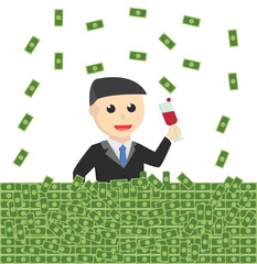 rich man job design character on white background