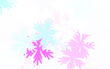 Naklejka na ściany i meble Light Pink, Blue vector doodle layout with flowers.
