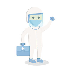 professional doctor with personal protective equipment