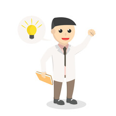 scientists have a idea design character on white background