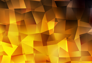 Dark Orange vector abstract polygonal pattern.