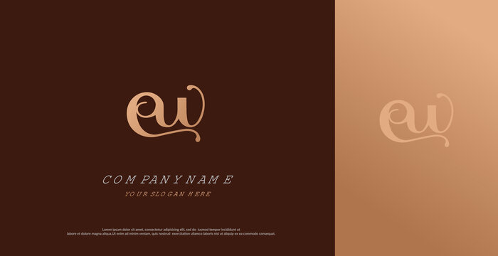 Initial EW Logo Design Vector 