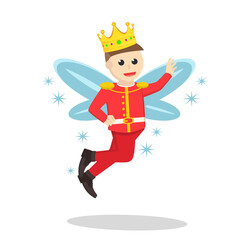 Male Fairy Prince design character on white background