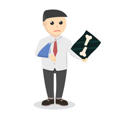 man Hand Injury design character on white background