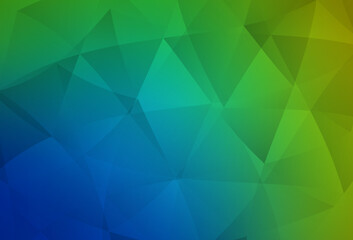 Light Blue, Green vector triangle mosaic template.