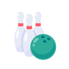 A bowling ball that rolls to hit the pin.