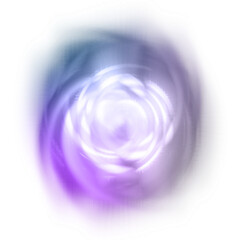 Abstract transparent iridescent swirl element.