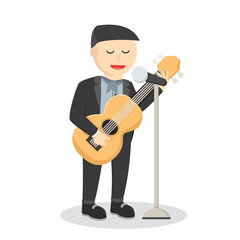 solo singer man design character on white background