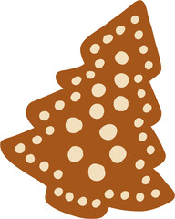 doodle freehand sketch drawing of ginger bread cookie.