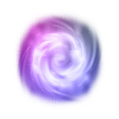 Abstract transparent iridescent swirl element.