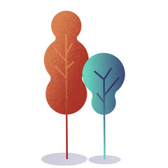 Two trees with grainy style