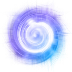 Abstract transparent iridescent swirl element.