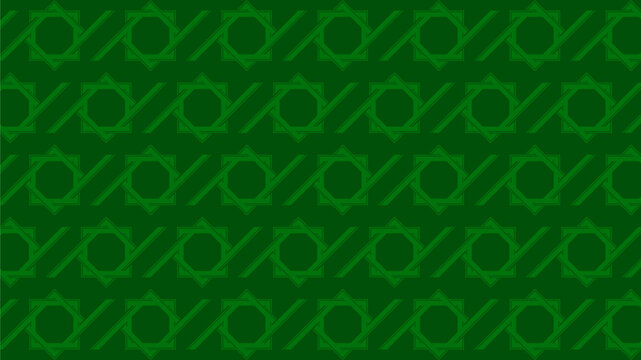 islamic symbol pattern on green background