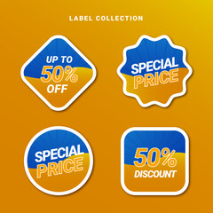 Vector design spice tag label collection for Advertising and promotion product