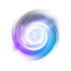Abstract transparent iridescent swirl element.