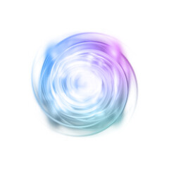 Abstract transparent iridescent swirl element.