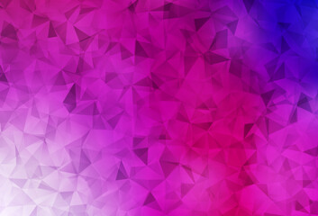 Fototapeta premium Dark Purple, Pink vector shining triangular background.