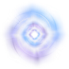 Abstract transparent iridescent swirl element.