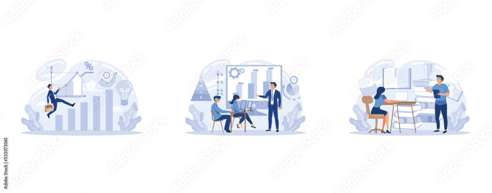 Poster help in professional development. qualified employee training program. learning for software develop