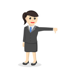 business woman secretary mocking pose design character on white background