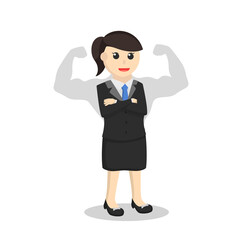 business woman secretary muscular shadow design character on white background 