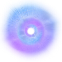 Abstract transparent iridescent swirl element.