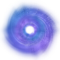 Abstract transparent iridescent swirl element.