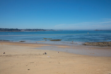 Fototapeta na wymiar Coastline of Saint-Malo, Brittany, France.