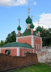 Fototapeta na wymiar Alexander Nevsky Church of 1749 in Pereslavl-Zalessky, Russia