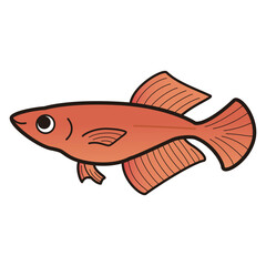 シンプルなヒカリメダカのイラスト