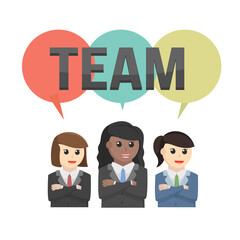 business woman secretary team work design character on white background