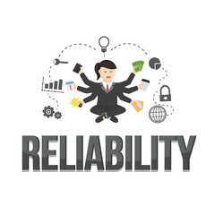 business woman secretary reliability design character on white background