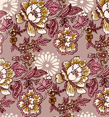 Ajrakh Pattern and block print Pattern and batik print Background digital printing textile pattern