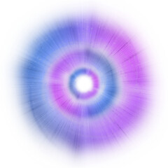 Abstract transparent iridescent swirl element.