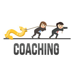 business woman secretary coaching design character on white background