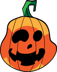 Naklejka premium jack o lantern draw for halloween concept