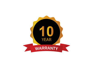Warranty 3 years isolated vector label on white background. Guarantee service icon template.