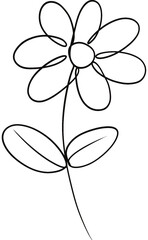 flower lines hand drawn