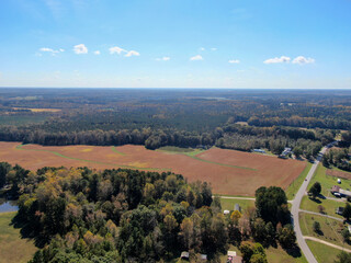 Central North Carolina farmland in Autumn