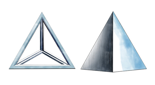 Geometric figures. Set. Digital art. Creative hand drawn illustration. Unique graphic design. Realistic watercolor effect. Academic art. 