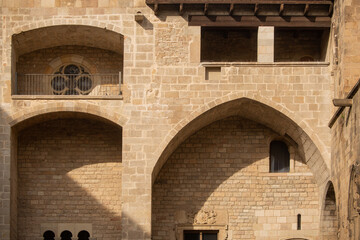 Detail of exterior of Barcelona Cathedral